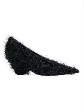 CAMILLA & MARC Adara Black Tinsel Pump Heels GUC $750 Sz 40